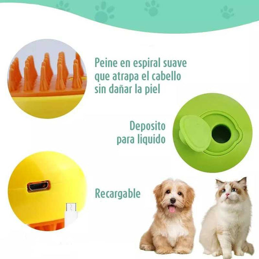 Cepillo a Vapor para Mascotas – Limpieza y Comodidad en un Solo Paso